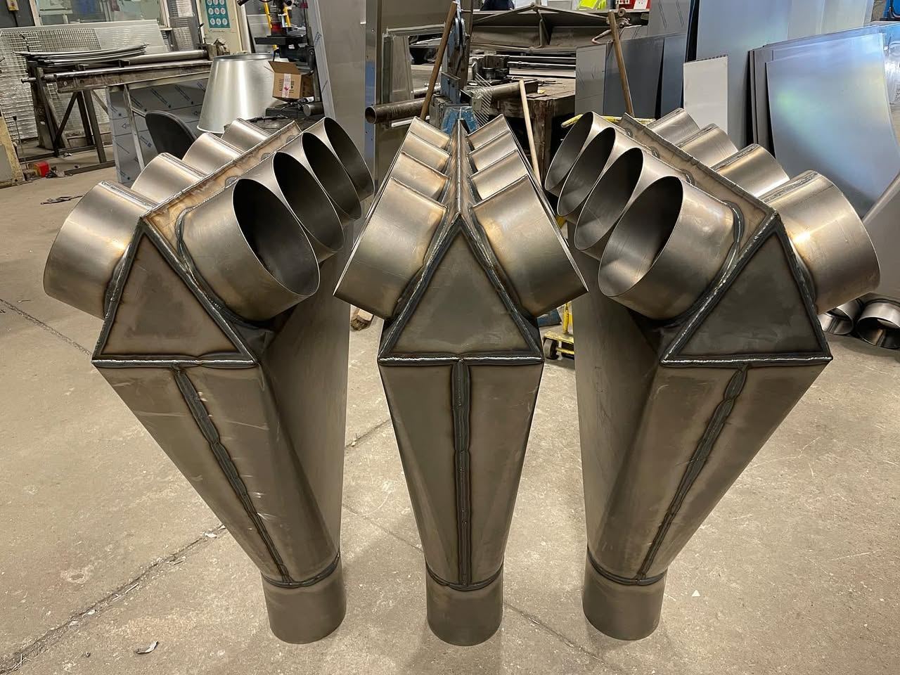 Bespoke fabricated ductwork fittings