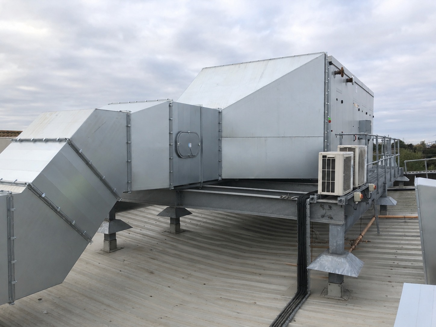 External ductwork and roof termination installation