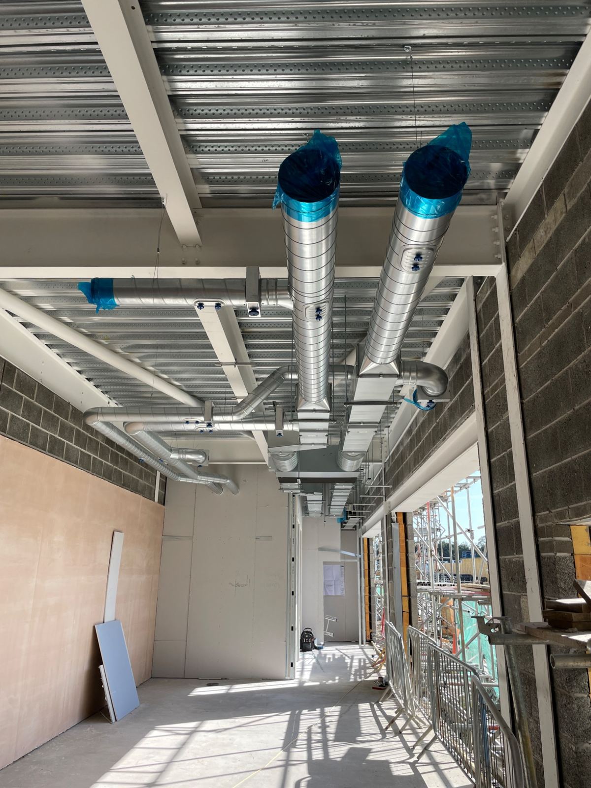 Internal ductwork installation